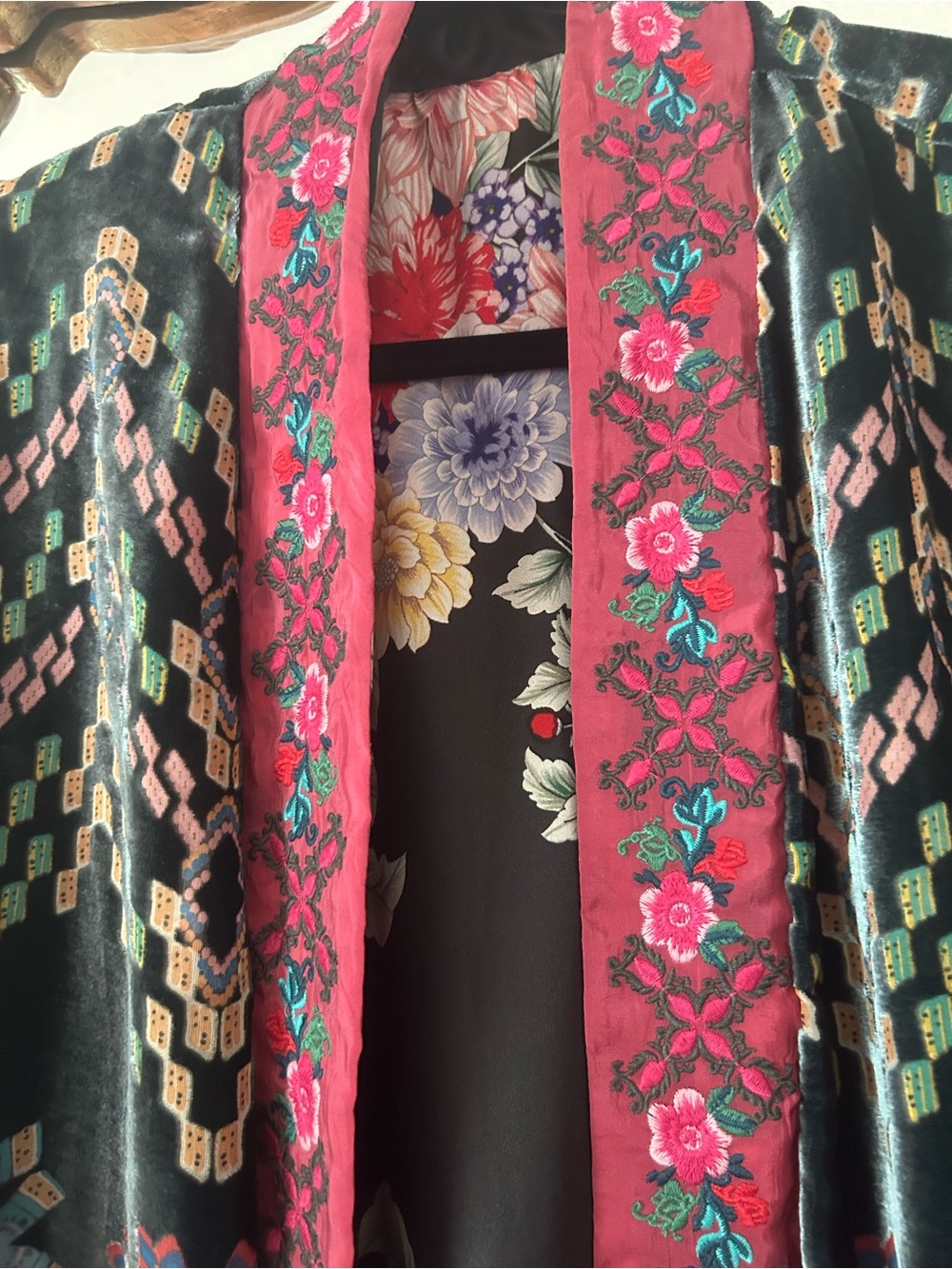 Johnny Was Hayden Reversible Kimono Sz Large - Picture 3 of 5